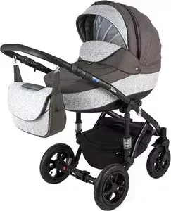 Коляска 2 в 1 BEBE-MOBILE 2 в 1 Toscana Серый в Принт (Вензеля) - Графит (KBMT-0215539G)