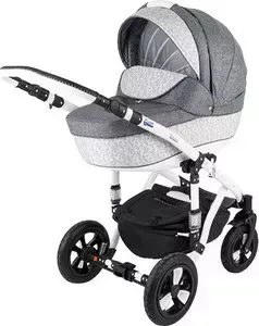 Коляска 2 в 1 BEBE-MOBILE 2 в 1 Toscana Серый в Принт - Серый (KBMT-0215227W)