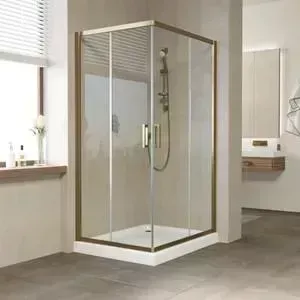 Душевой уголок Vegas Glass ZA 110*80 05 01 профиль бронза, стекло прозрачное
