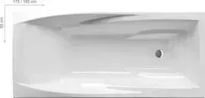 Акриловая ванна RAVAK You 185x85 N со скрытым переливом белая (C871200000)