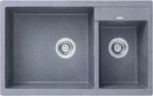 Мойка кухонная KAISER Granit 80x50x19 серый (KG2M-8050-G)