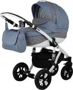 Коляска BEBE-MOBILE Mario Рогожка - Синий Джинс (KBMM-0555646K)
