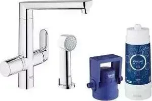 Смеситель для кухни Grohe Blue с функцией фильтрации воды, выдвижной излив (31354001)