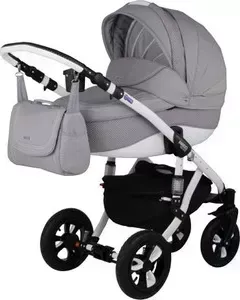 Коляска 2 в 1 BEBE-MOBILE 2 в 1 Mario Серый Перфорированный в Квадратик - Серый (KBMM-0555PIK8)