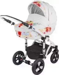 Коляска 2 в 1 BEBE-MOBILE 2 в 1 Toscana Eko Белый в Принт (Цветы) - Белый (KBMTES100-02161S)