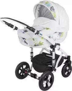 Коляска 2 в 1 BEBE-MOBILE 2 в 1 Toscana Eko Белый в Принт (Цветы) - Белый (KBMTES100-02162S)