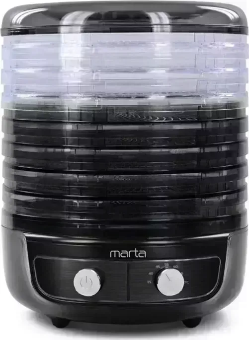 Сушилка для овощей и фруктов MARTA MFD-8083PS черный жемчуг
