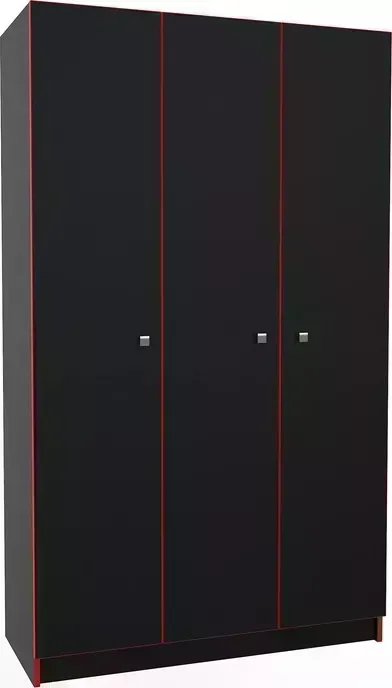 Шкаф МДК 3х Black Красный (BL - СК3К)