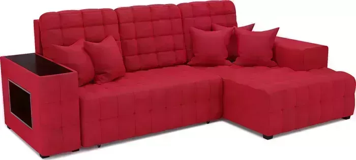 Диван угловой Mebel Ars Мадрид правый угол (кордрой красный)