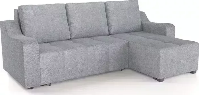 Диван угловой Mebel Ars Берн (рогожка серая)