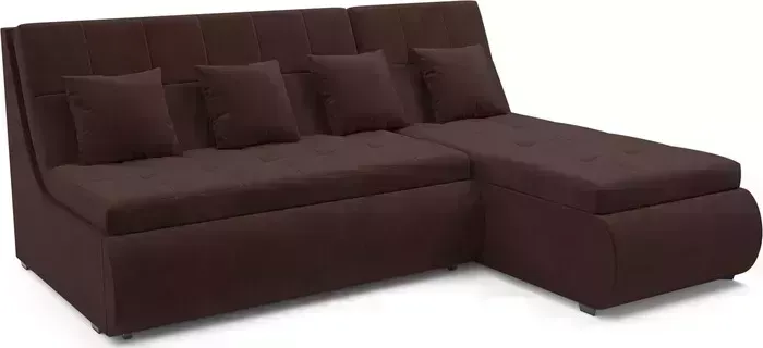 Диван угловой Mebel Ars Дубай (велюр шоколад HB-178 16)