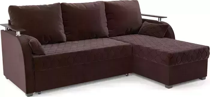 Диван угловой Mebel Ars Токио (велюр шоколад HB-178 16)