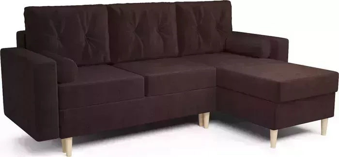Диван угловой Mebel Ars Белфаст (велюр шоколадный/НВ-178/16)