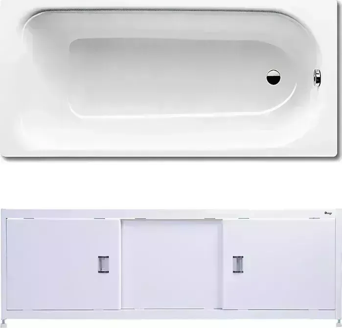 Стальная ванна Kaldewei Saniform Plus 371-1 170x73x41 с экраном Emmy Монро и ножками