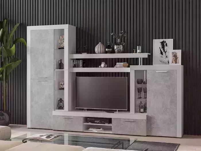 Гостиная Mebel Ars Мартин (белый/ателье светлый)