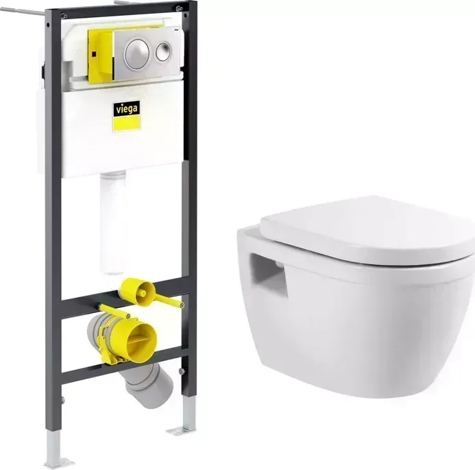 Комплект унитаза с инсталляцией BelBagno Loto с и сиденьем микролифт (BB070CHR, BB865SC, 792855)