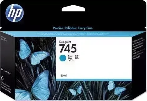 Картридж HP 745 130-ml Cyan Ink Cartridge (F9J97A)