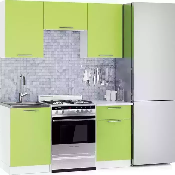 Кухонный гарнитур Mebel Ars Елена 1,6 м (лайм) Кухня м