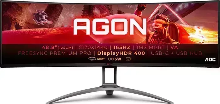 Монитор AOC AG493UCX LCD 49" 32:9 5120 x 1440, Black
