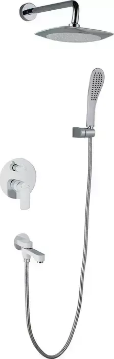 Душевая система Gappo G7148-8 встраиваемая, хром/белая (6959477695353)