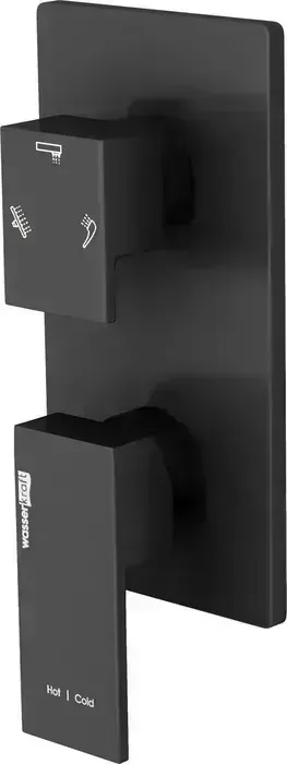 Смеситель для ванны Wasserkraft Abens черный soft-touch (2071)