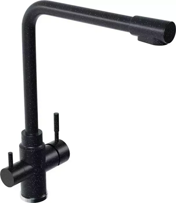 Смеситель для кухни Mixline ML-GS13 (343) с подключением фильтра, антрацит (4630099749854)
