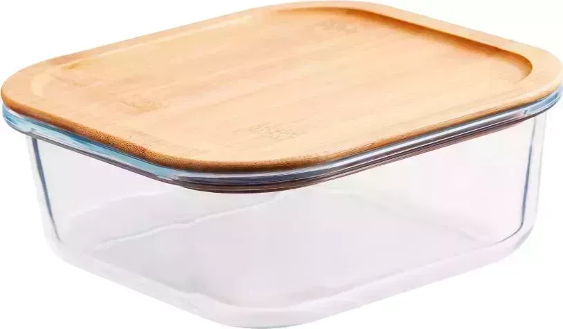 Контейнер APPETITE BMC800S Studio стекл квадр бамб/кр 800мл