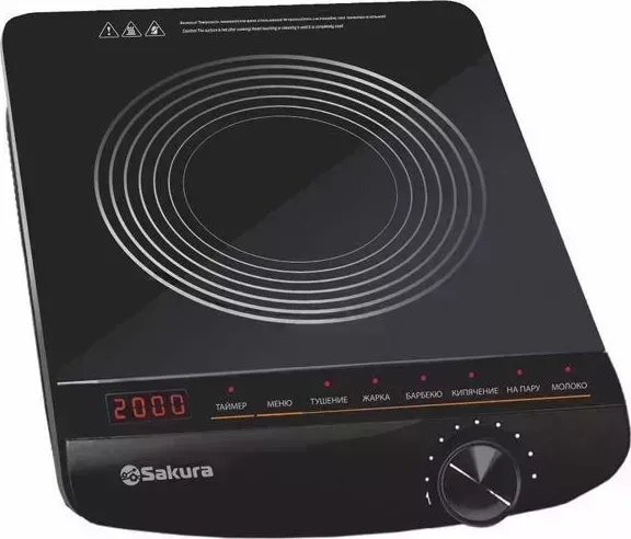 Настольная плита SAKURA Плитка индукционная Плитка индукц SA-7162 Premium 1конф стеклокерамика
