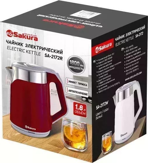 Чайник электрический SAKURA электр SA-2172BK (1.8) черн
