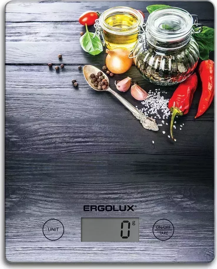 Весы кухонные ERGOLUX ELX-SK02-С02 черные, специи (до 5 кг, 195*142 мм)