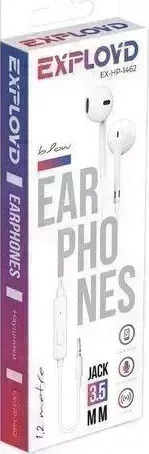 Наушники EXPLOYD (EX-HP-1462) 3.5mm/белый/1.2М/Blow
