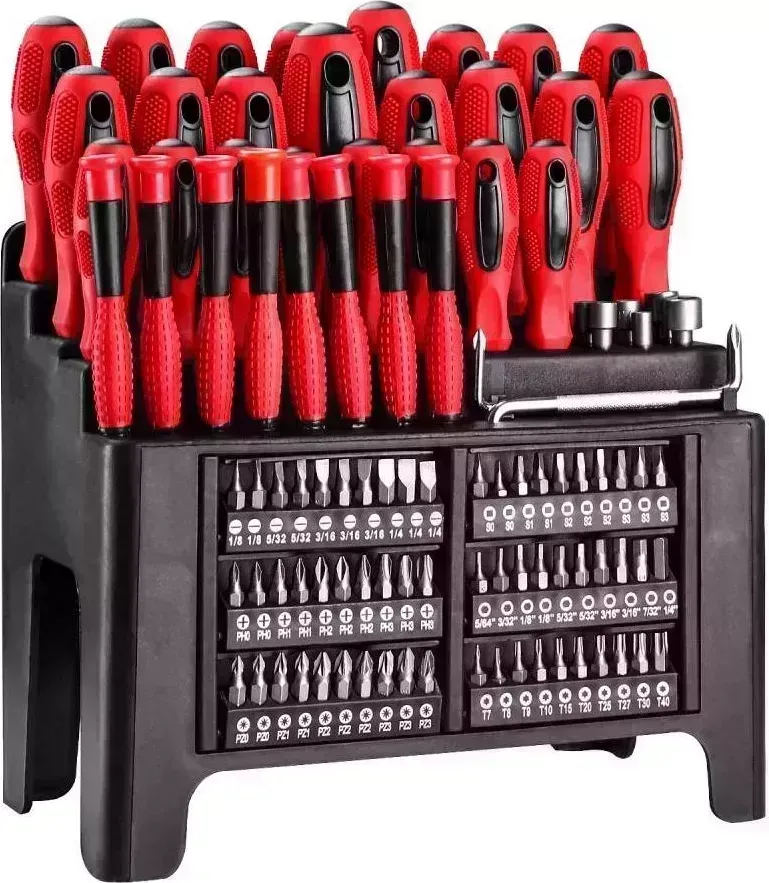 Набор отверток DEKO SS100 с удобной подставкой (100 предметов) 065-0607