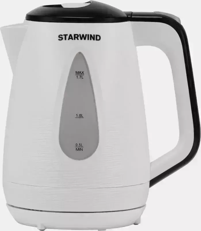 Чайник электрический STARWIND SKP3213 1.7л. 2200Вт белый/черный (пластик)