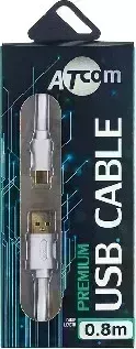 Кабель ATCOM (АТ2774) Type-C USB 0.8 m, блистер кабель m,