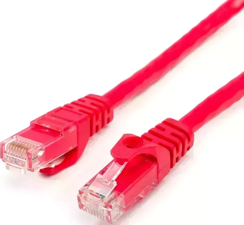 Кабель Патч-корд ATCOM (AT9216) UTP, литой, RJ45, Cat.6, 3м красный