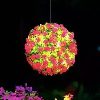 Светильник INBLOOM Цветочный шар d25см сведодиод, вращающийся, 100led, 8 режимов, DS SV USB, пульт 185-091 8 DS SV