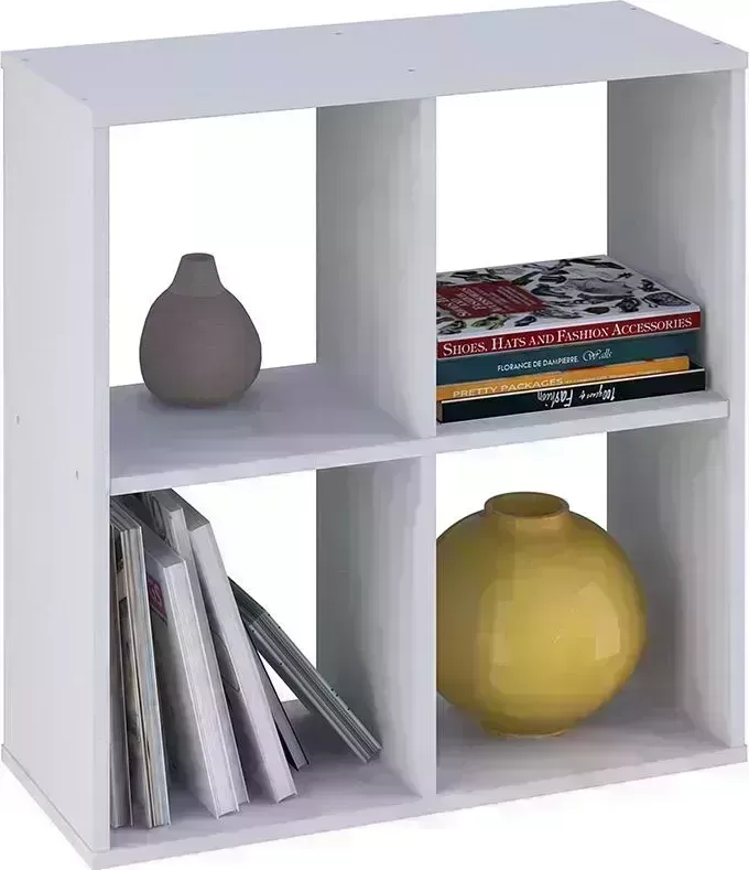 Стеллаж POLINI Home Smart Кубический 4 секции, белый (1кор)