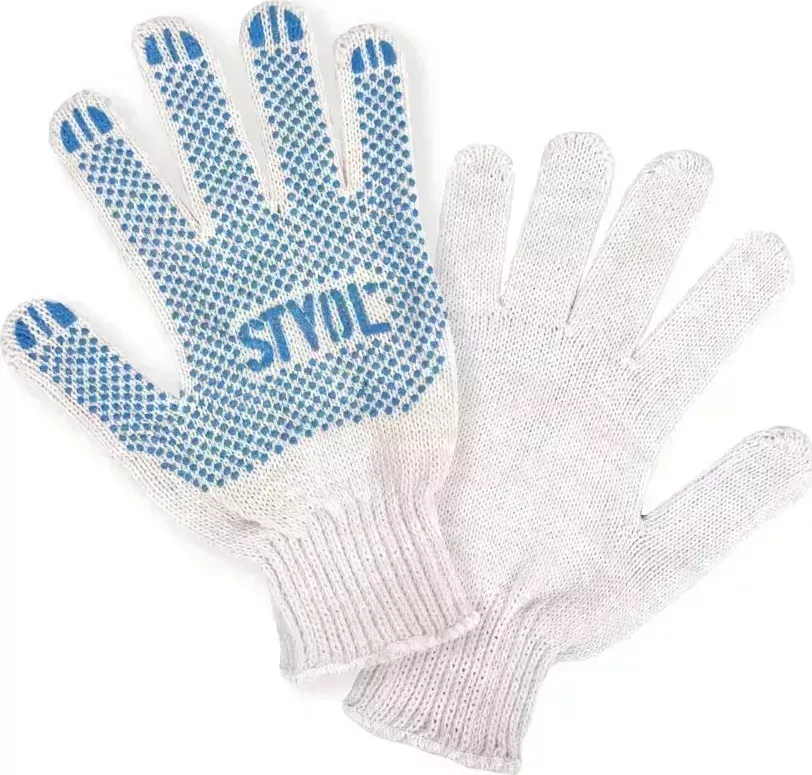 Перчатки STVOL SWG01 ХБ с ПВХ покрытием, белые, 42 гр., 150 пл., 7,5 класс 5 пар рабочие с 42 5