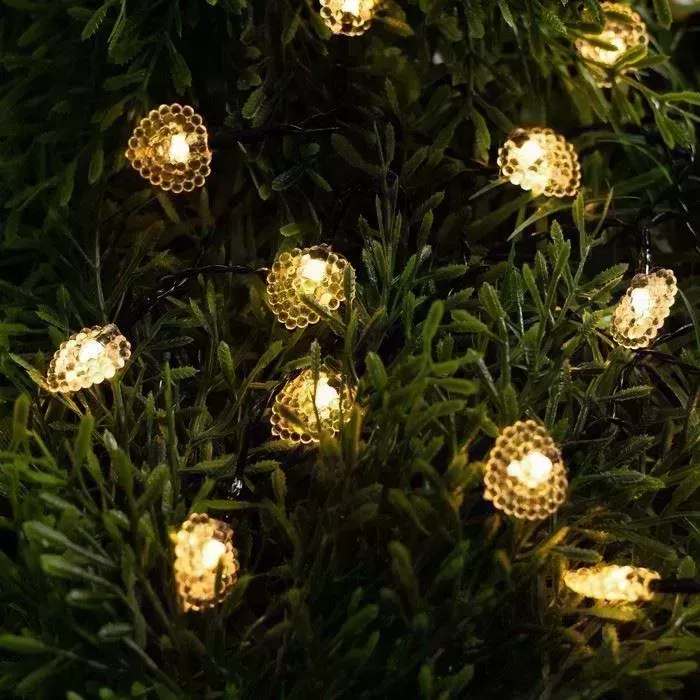 Гирлянда LUAZON LIGHTING Нить 4.5 м с насадками Сердца, IP44, тёмная нить, 30 LED, свечение тёплое белое, 2 режима, солн на ечной батарее м с 30 2 ечная батарея 6253338