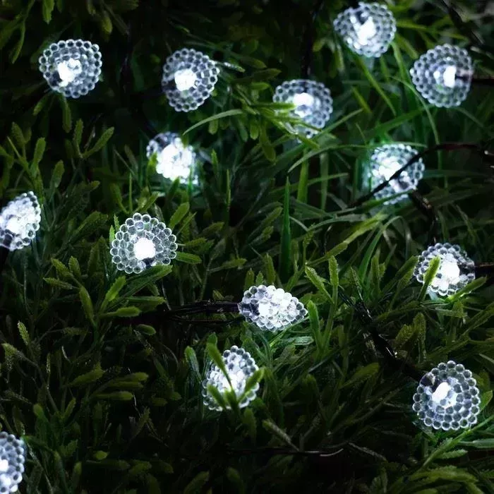 Гирлянда LUAZON LIGHTING Нить 4.5 м с насадками Сердца, IP44, тёмная нить, 30 LED, свечение белое, 2 режима, солнечная б на солнечной батарее м с 30 2 батарея 6253337