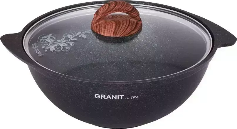 Казан КУКМОР кгг47а а/пр литой 4,5л д/плова стекл/кр Granit ultra blue
