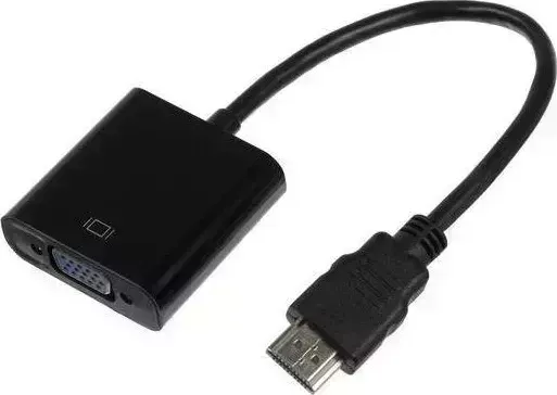 Переходник LUAZON HOME (3015682) PL-001, HDMI-VGA, провод 0.2 м, чёрный 3015682