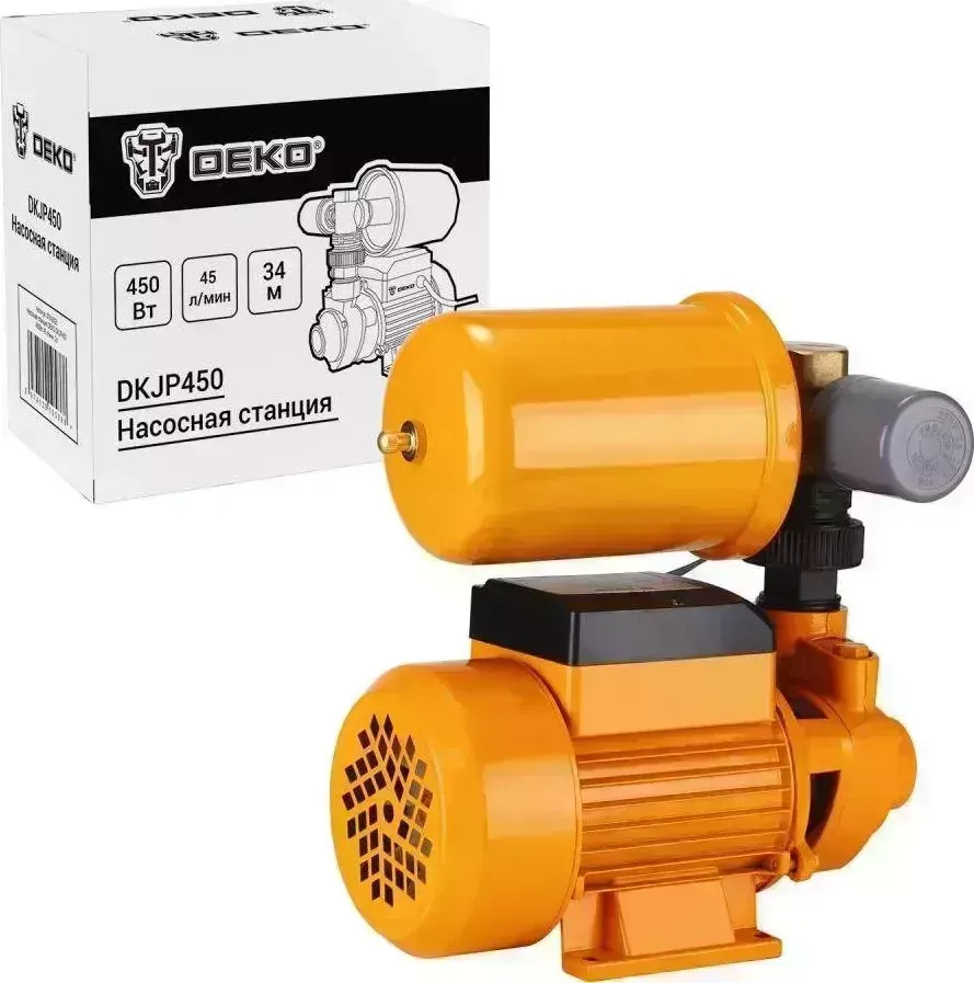 Насосная станция DEKO DKJP450, 450Вт, 45 л/мин, 2л 076-0525