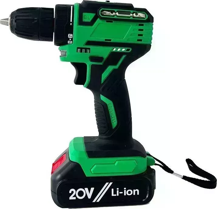 Дрель аккумуляторная ZITREK Greenpower 20 Pro (20В, Li-ion аккум. 2шт, ЗУ, кейс, бита) 063-4061 бесщеточная 20