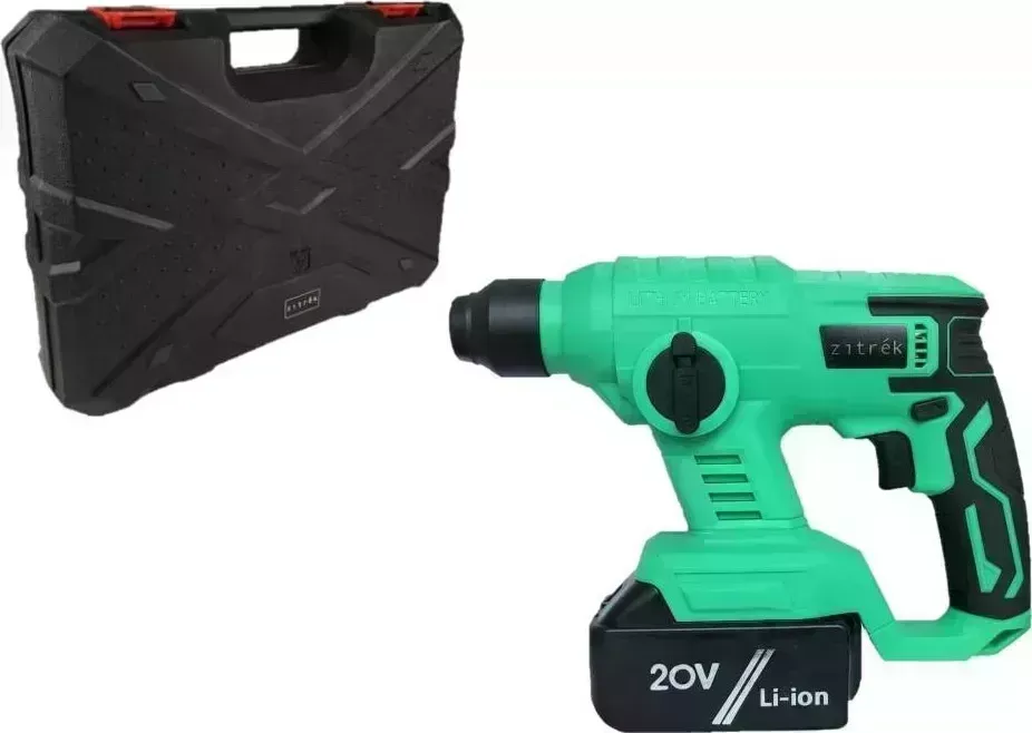 Перфоратор ZITREK Destroyer (20В, Li-Ion аккумулятор 4 Ач - 1шт, ЗУ, кейс) 063-4068 ный 4 -