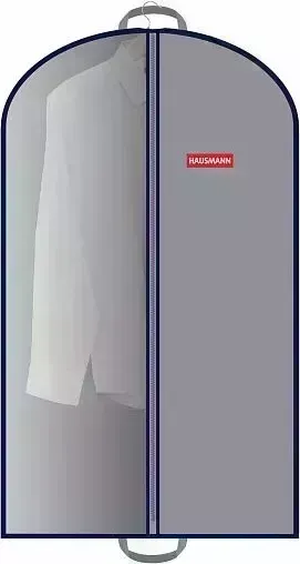 Чехол HAUSMANN HM-701002GN со стенкой из ПВХ и ручками 60*100см, серый для одежды и