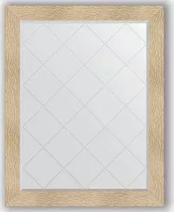 Зеркало Evoform с гравировкой Exclusive-G 96x121 см, в багетной раме - золотые дюны 90 мм (BY 4365)