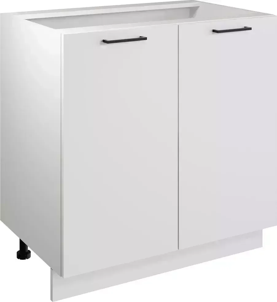 Шкаф нижний Мебель-Комплекс 80см с двумя дверцами Simple Н800 белый/ Белый (1 кор.)