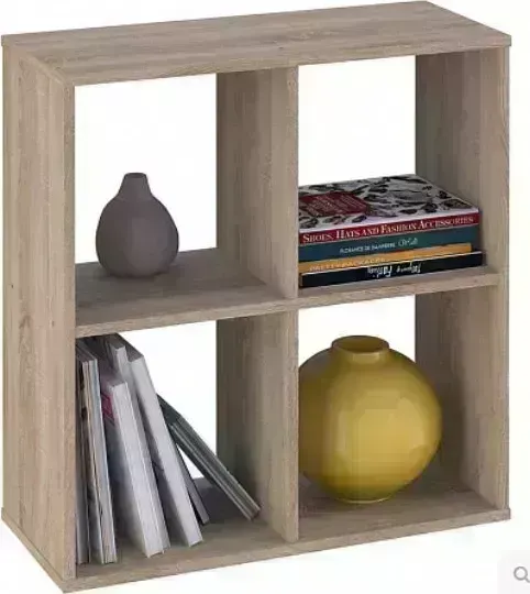 Стеллаж POLINI Home Smart Кубический 4 секции, дуб (1кор)