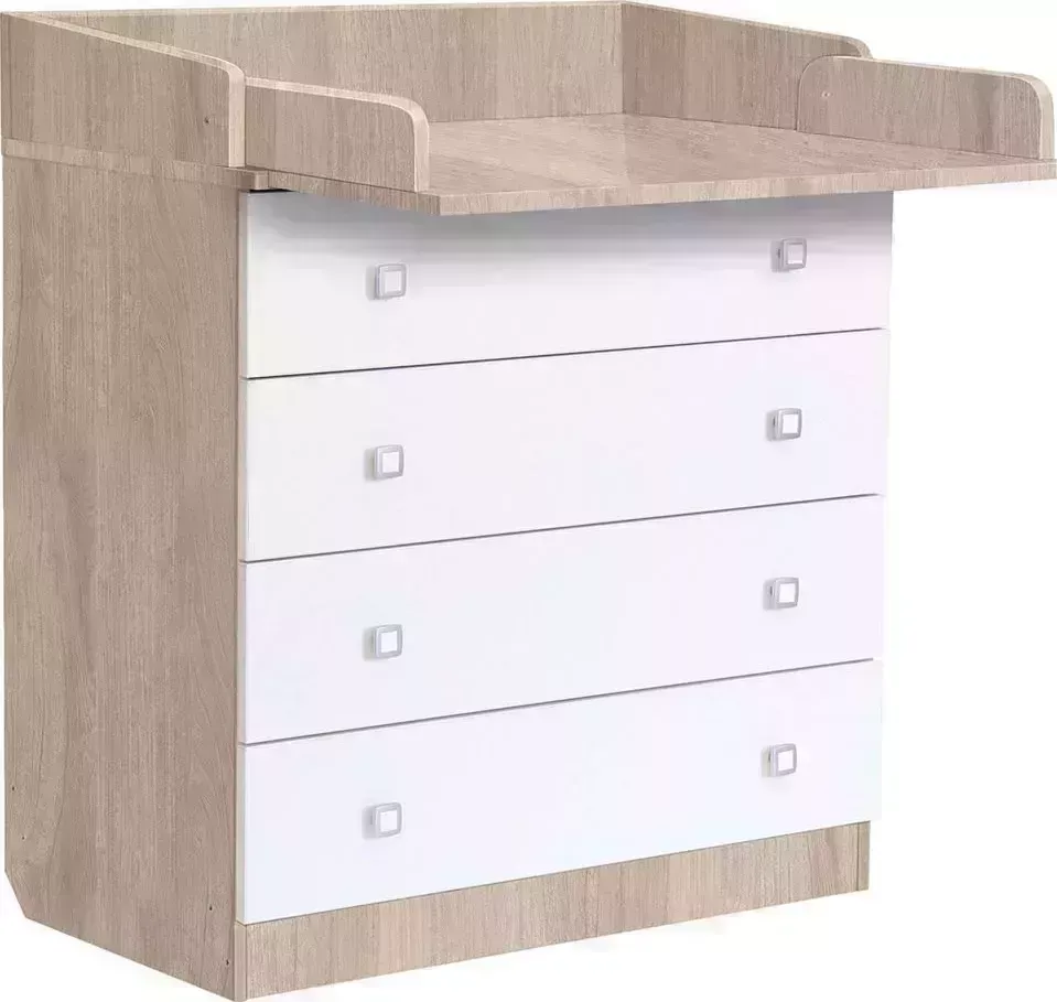 Комод POLINI kids Simple 1580, вяз-белый (2кор)